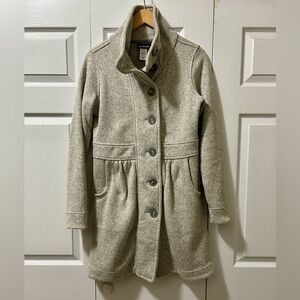 Patagonia Women's Better Sweater Pea Coat Size Medium Grey